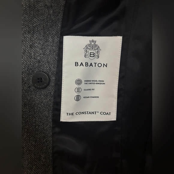 NWT Aritzia Babaton The Constant Coat -- Herringbone Black/White 2XS - Picture 9 of 10